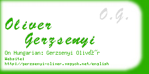 oliver gerzsenyi business card